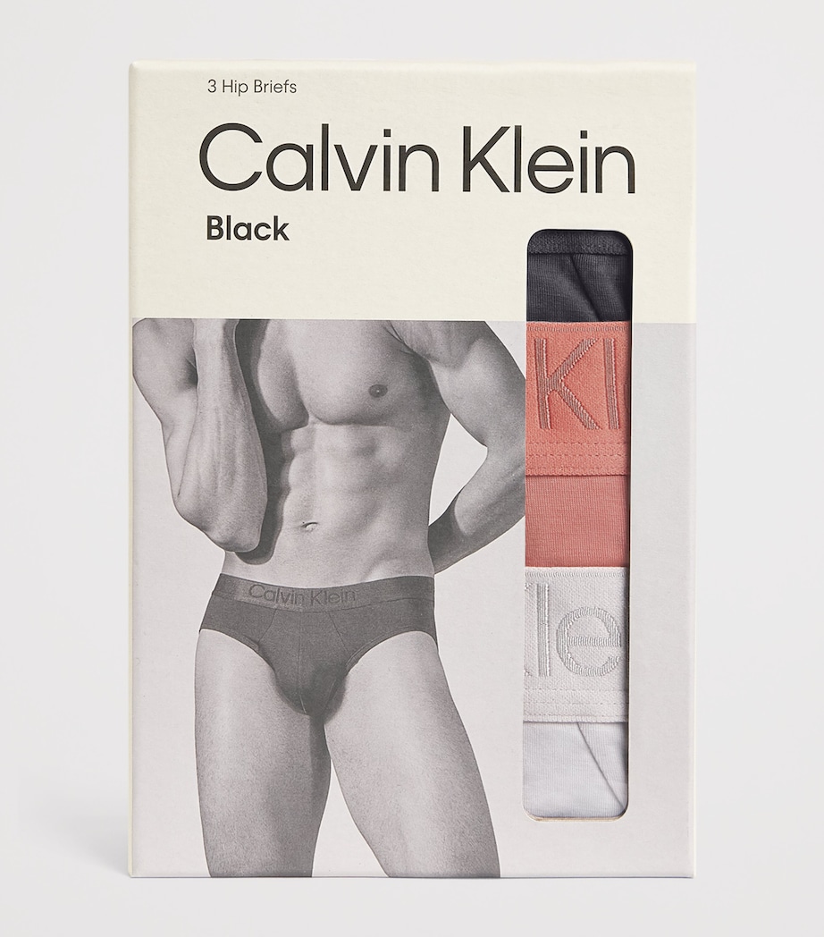Calvin Klein Mens CK Black Hip Briefs (Pack of 3) Uyq Multi Image 4