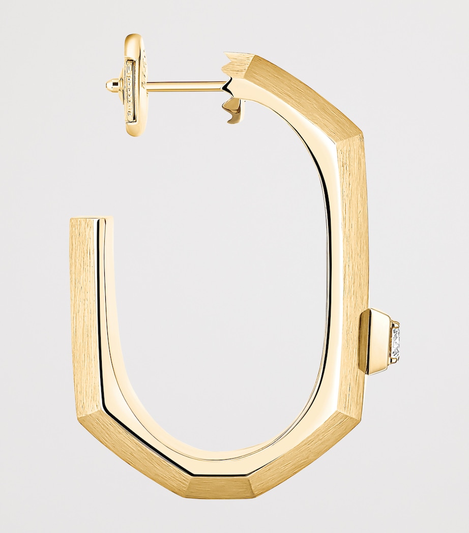 Messika Moderniste Small Yellow Gold and Diamond Single Hoop Earring Yellow Gold Image 3