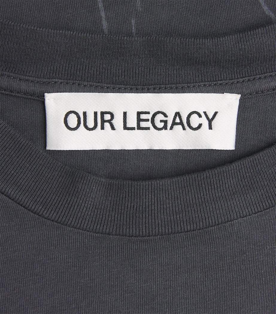 Our Legacy Mens Cotton Box Graphic T-Shirt Angry Fan Mail Print Image 6
