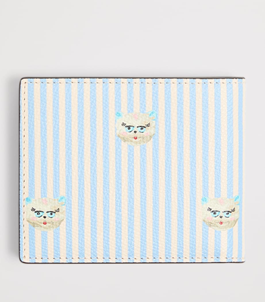 Calfskin Le Chat de la Maison Bifold Wallet 9VM Image 3