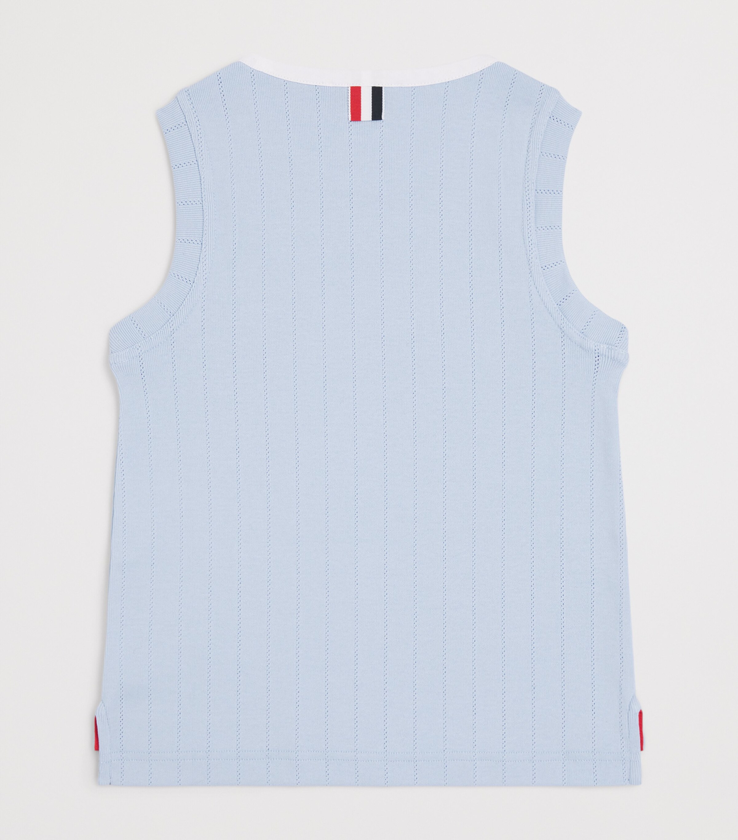 Thom Browne Kids Cotton Ringer Tank Top (2-12 Years) Light Blue Image 2