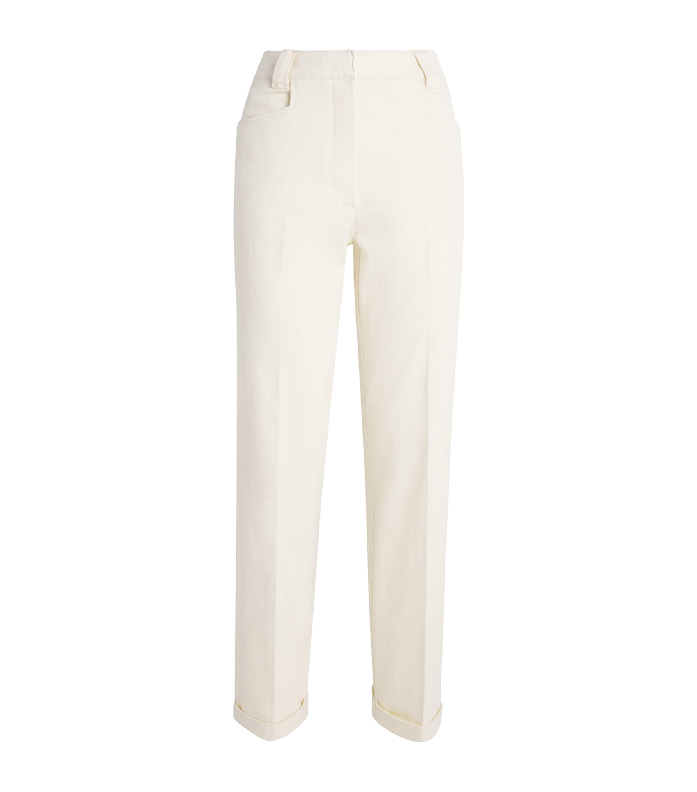 Cotton Tapered Chinos CREAM Image 1
