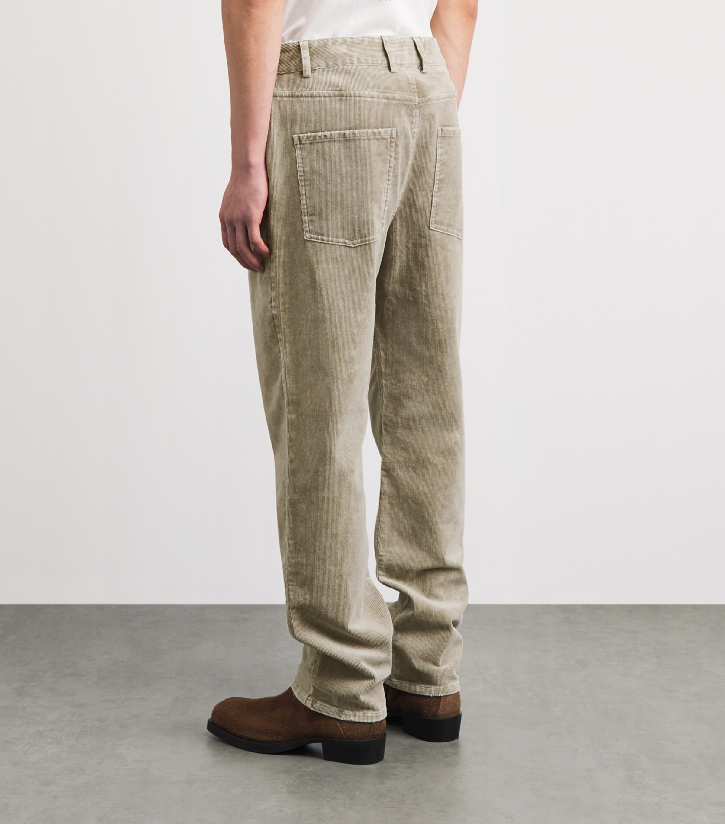Represent Mens Corduroy Straight Trousers Vintage Khaki Image 5