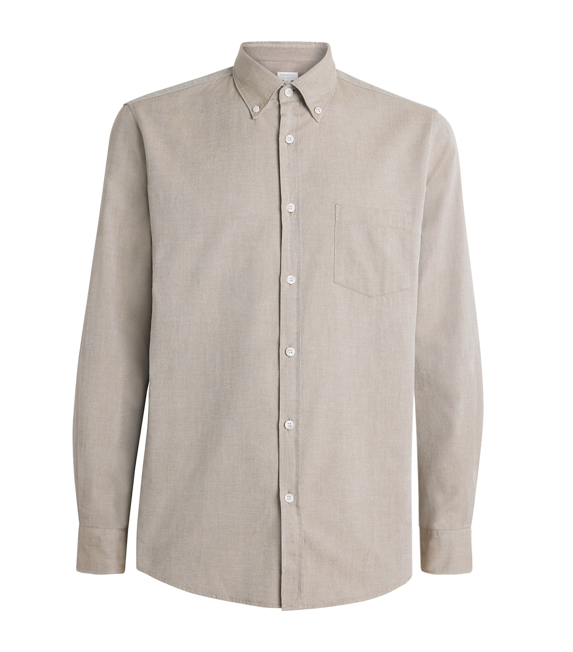 Brushed Cotton Oxford Shirt GNDX LIGHT KHAKI Image 1