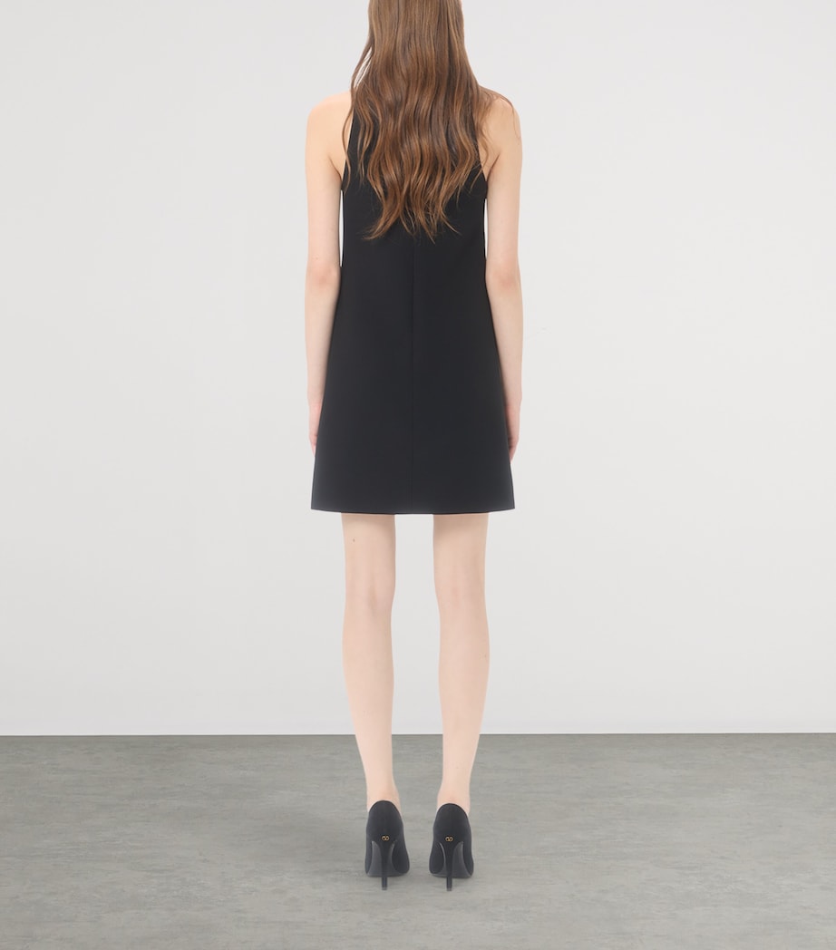 Valentino Womens Embellished Crepe Snake Mini Dress Crc Image 4