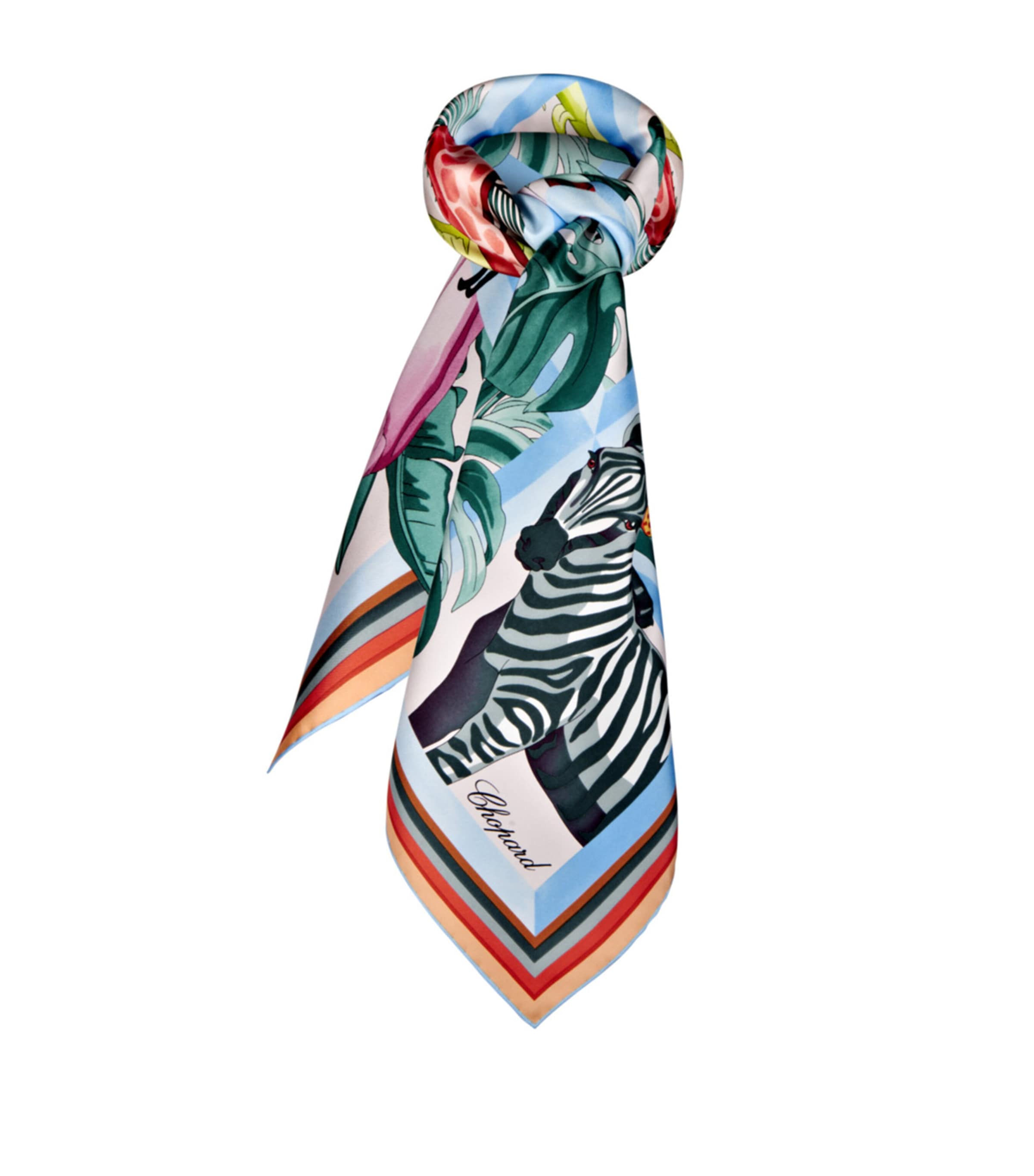 Silk Animal World Scarf NUDE Image 2