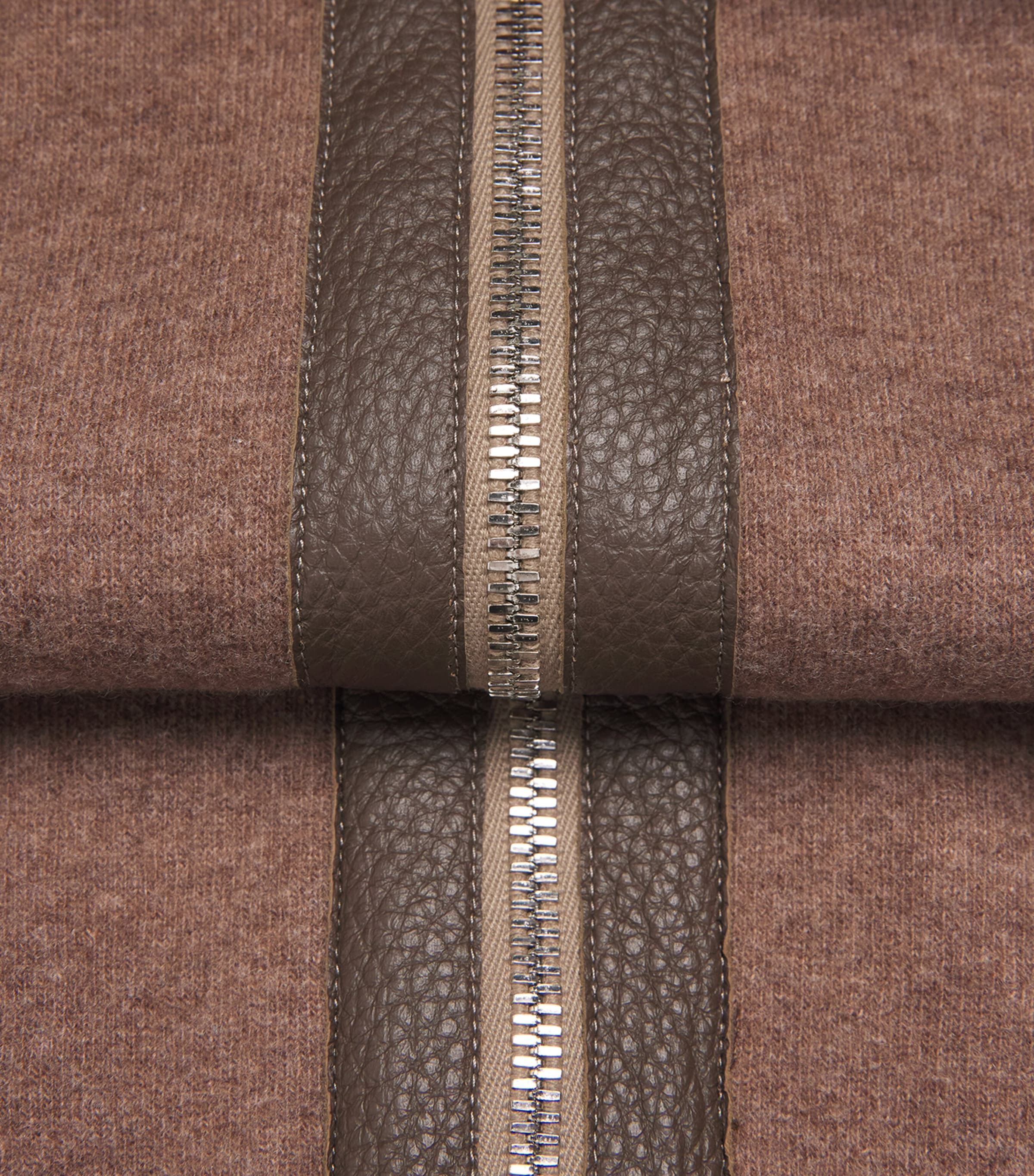 Brett Johnson Mens Cashmere-Blend Zip-Up Hoodie Chestnut Image 6