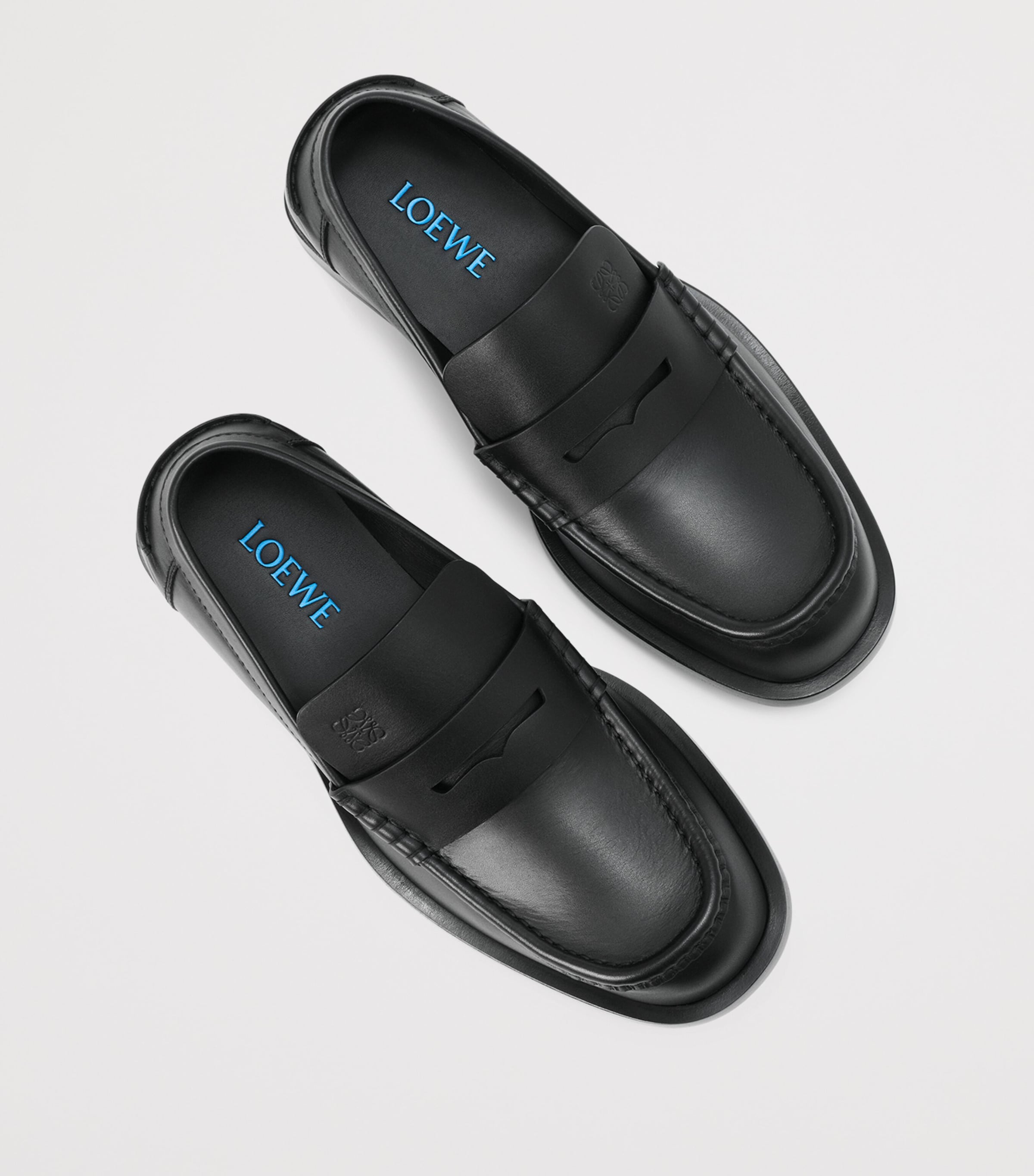LOEWE Calfskin Bobine Loafers Black Image 3