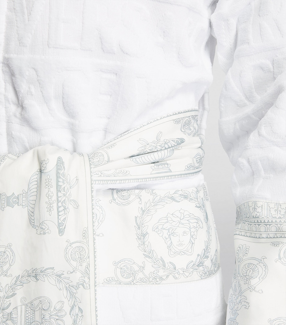 Versace Baroque Bath Robe Wht/wht Image 3