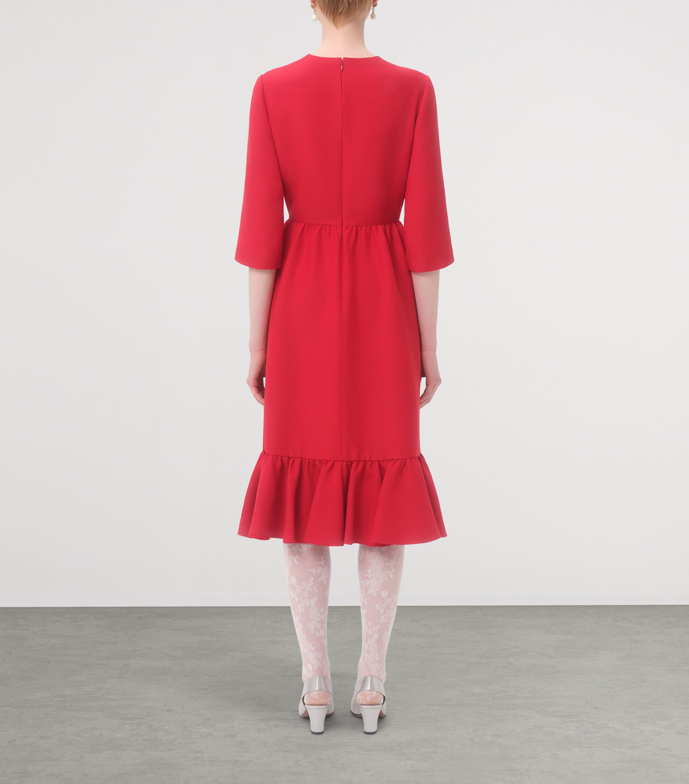 Valentino Womens Crepe Couture Midi Dress Image 4