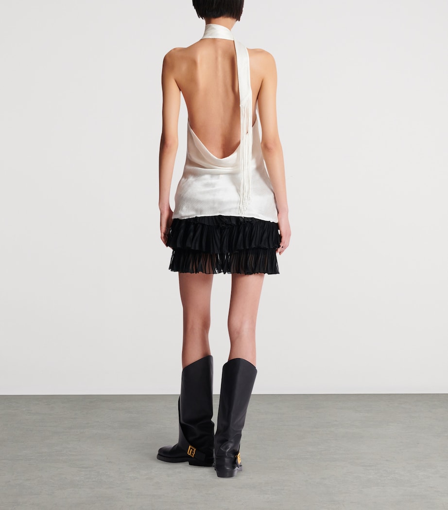 Silk Backless Top 0FA BLANC Image 3