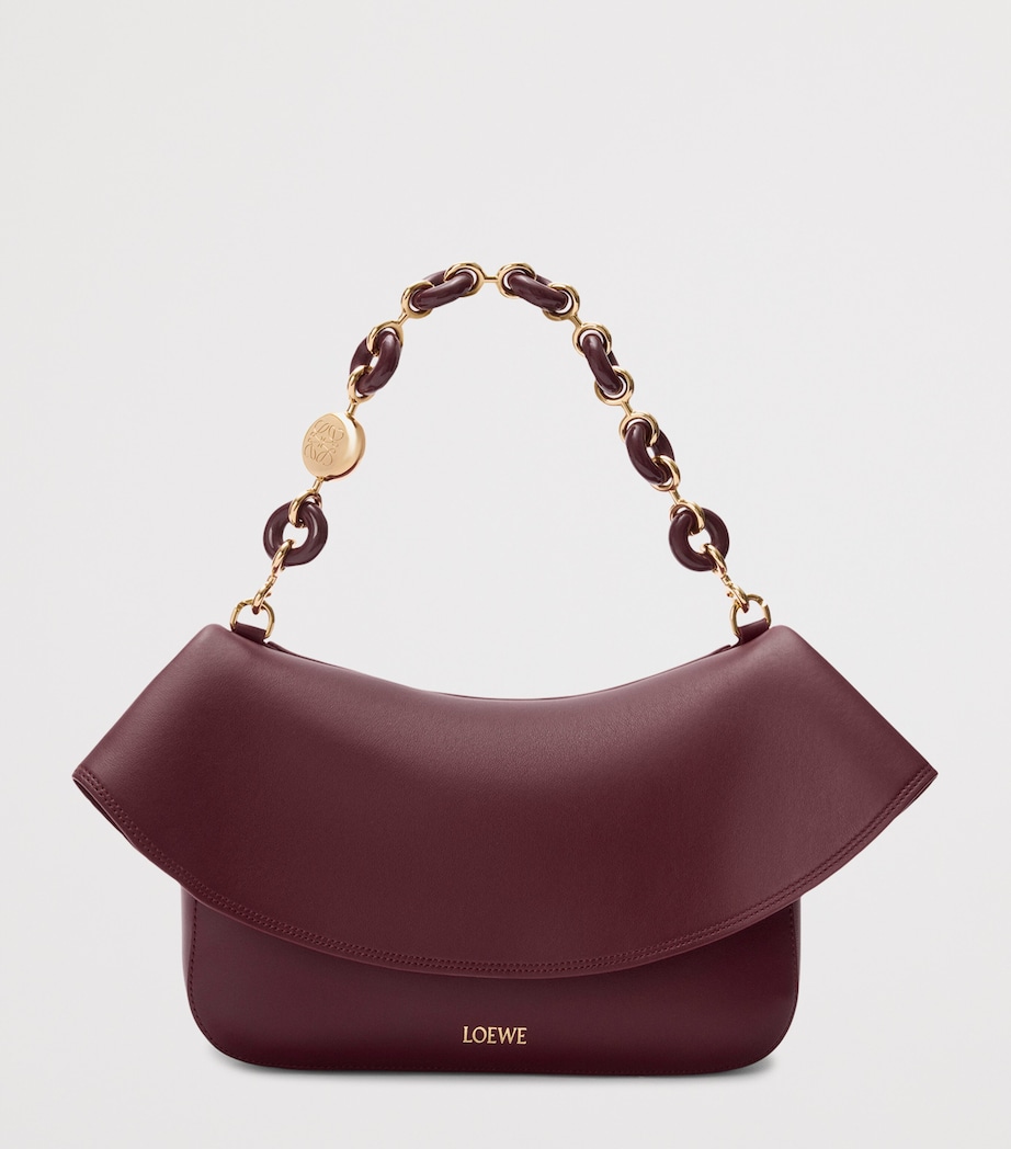 LOEWE Medium Leather Ola Shoulder Bag Dark Burgundy Image 2