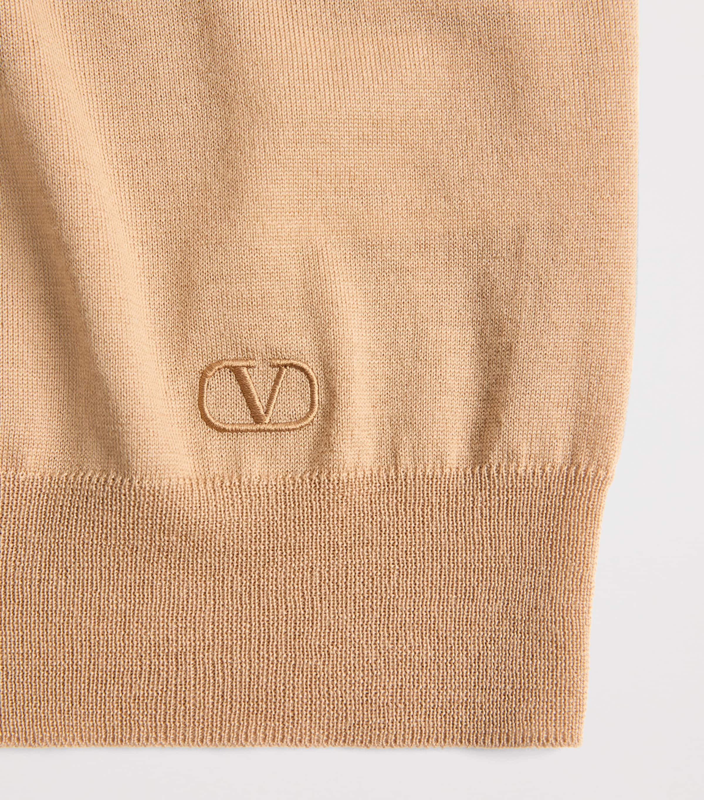 Valentino Garavani Mens Wool VLogo Polo Shirt Image 8