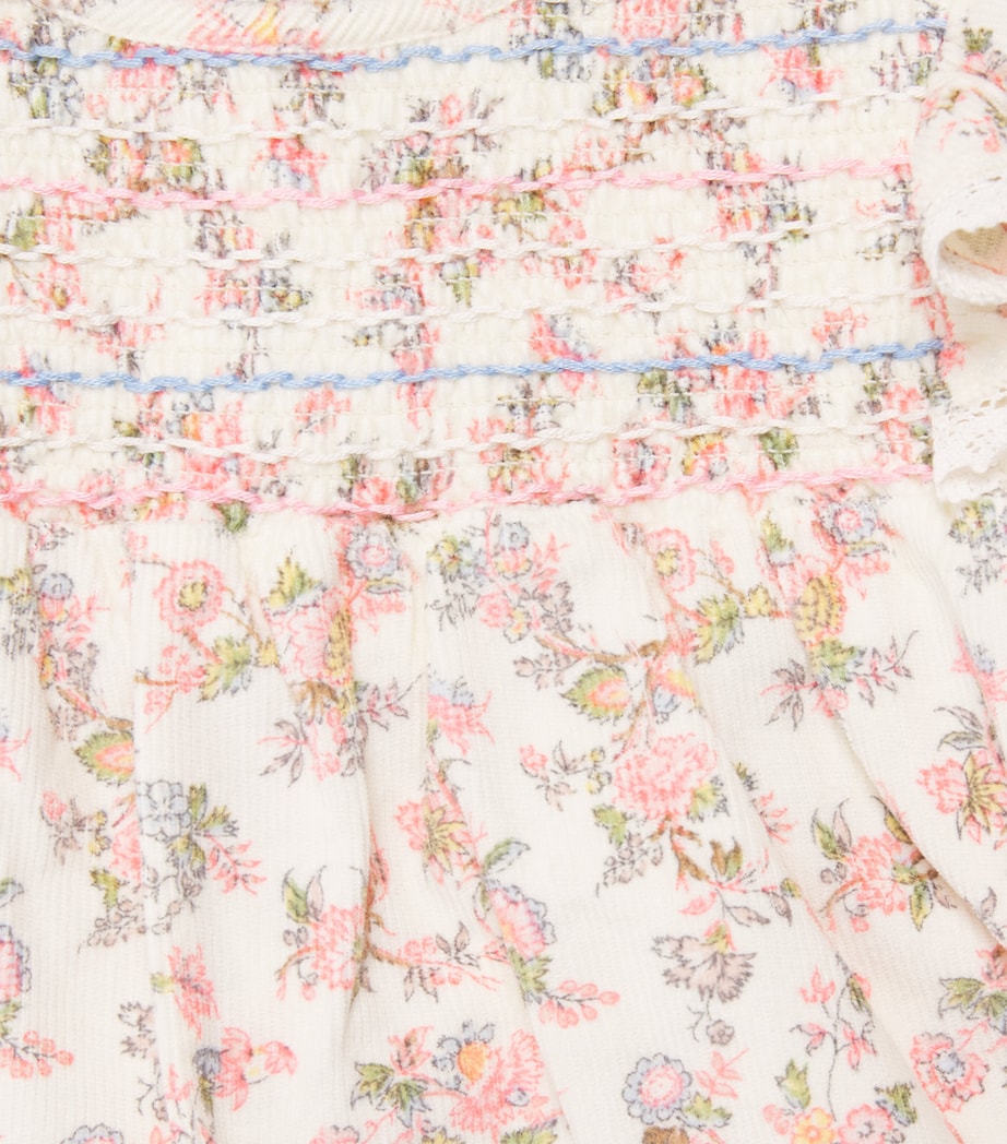 Louise Misha Cotton Floral Saralou Dress (6-24 Months) Cream Carnation Vale Image 3