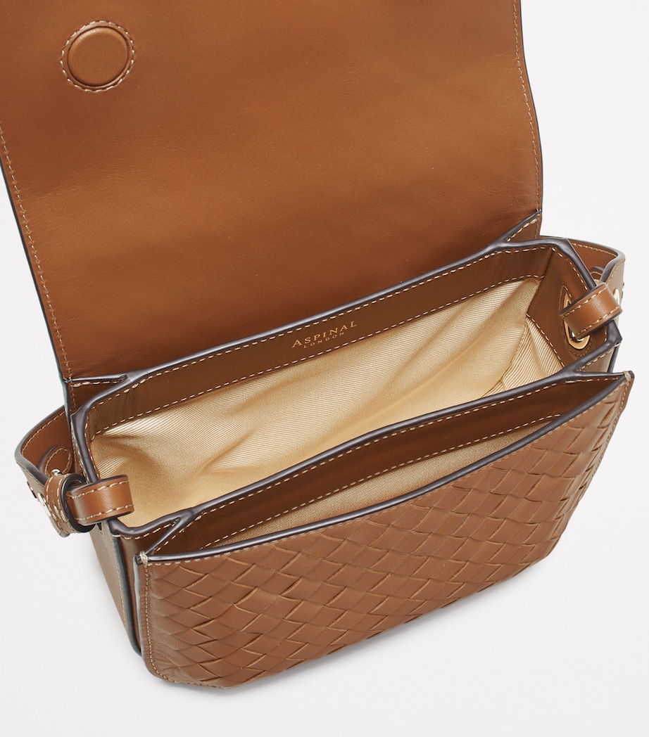 Woven Leather Ella Cross-Body Bag TAN Image 7