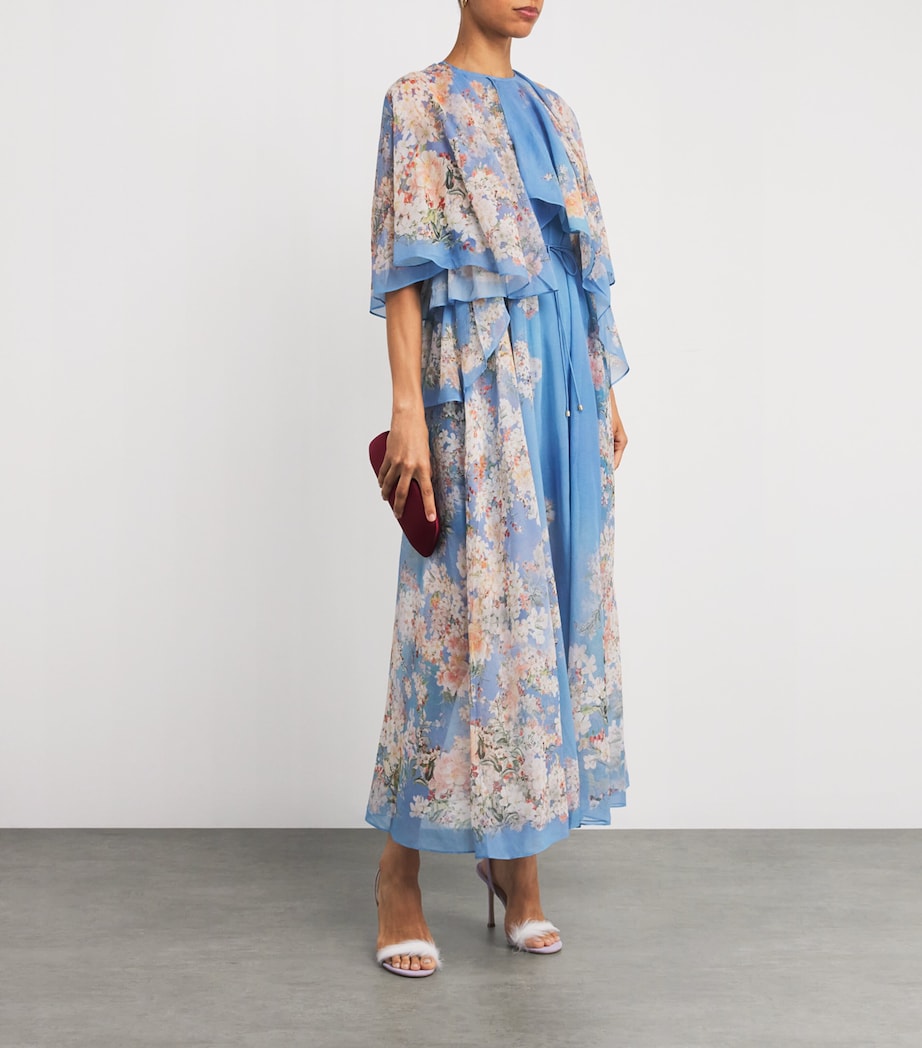 Tiered Cascadian Maxi Dress TLBLBTFLO TEAL/BLUE Image 2