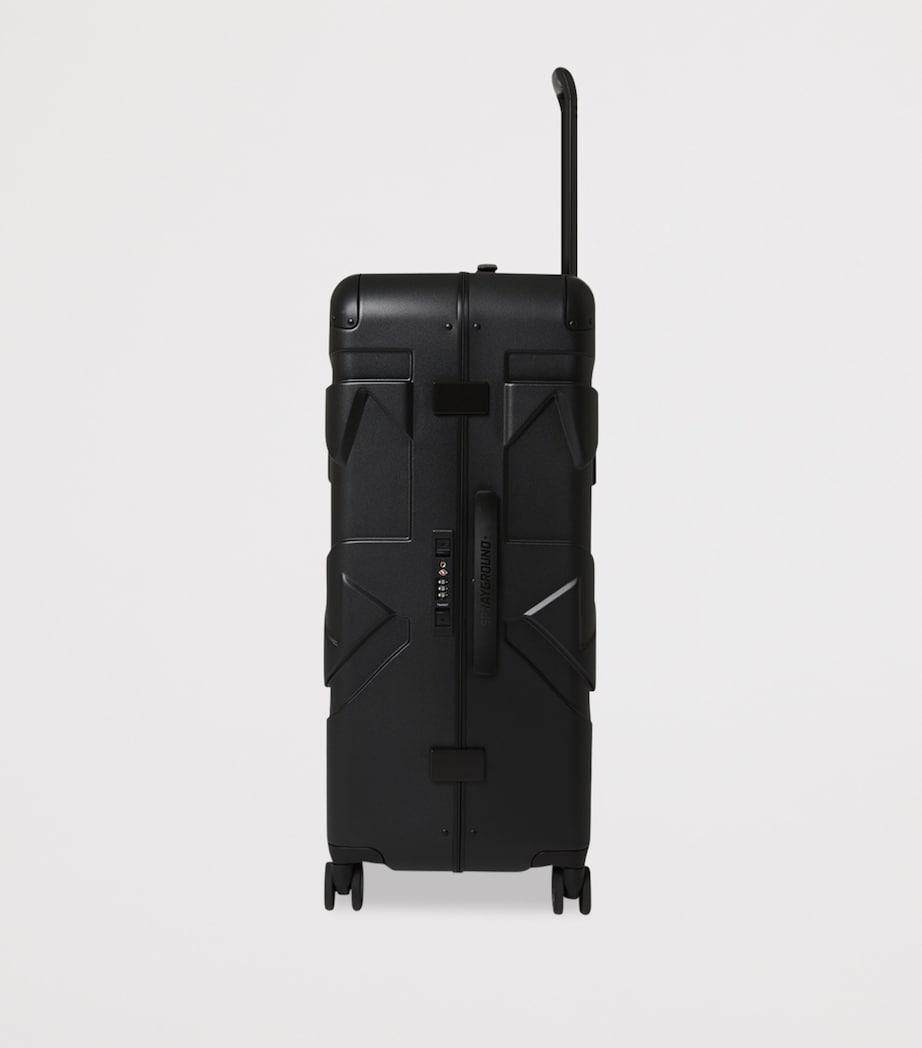 Embossed Check-In Suitcase (79cm) BLACK Image 3