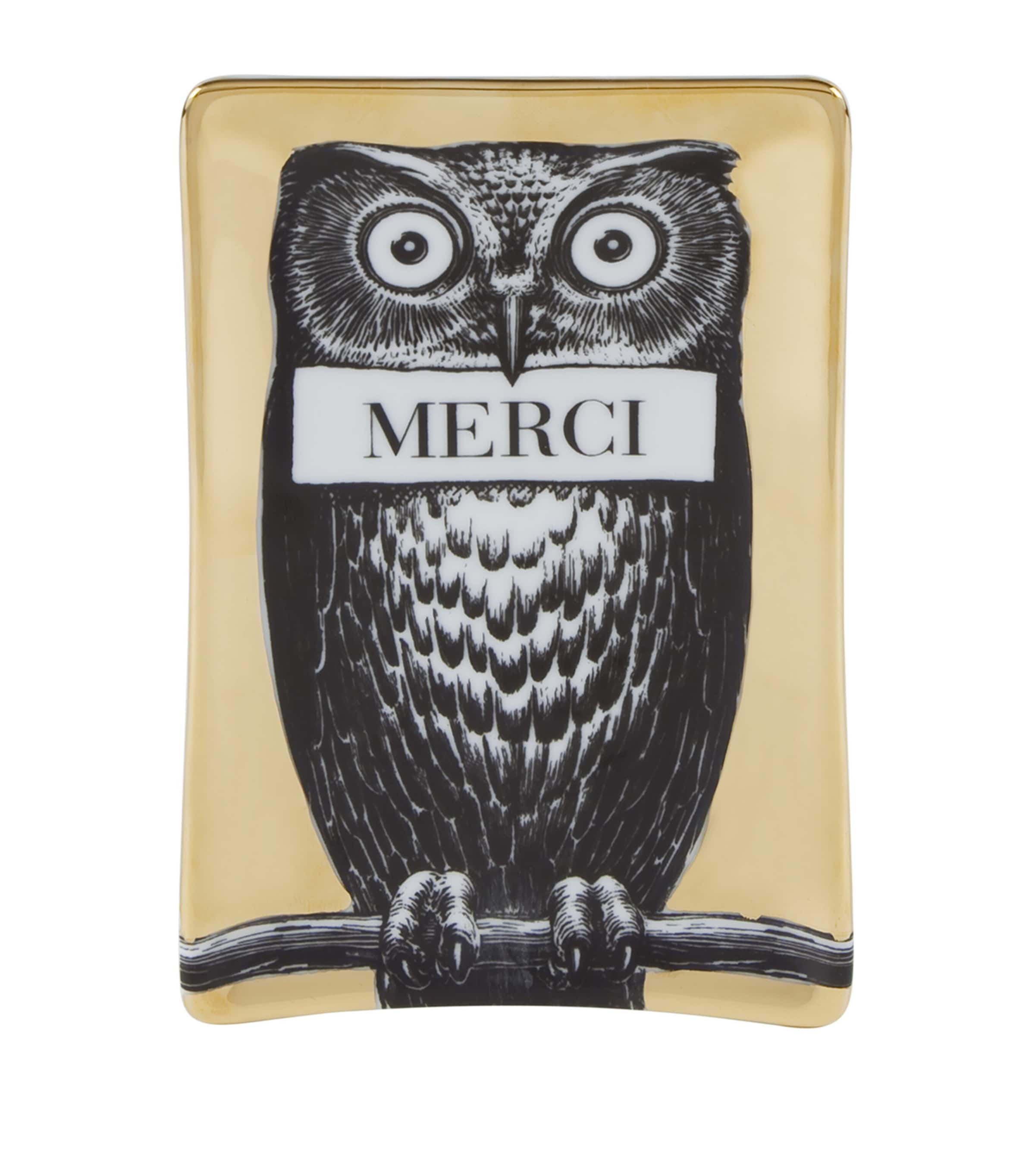 Fornasetti Rectangular Porcelain Ashtray