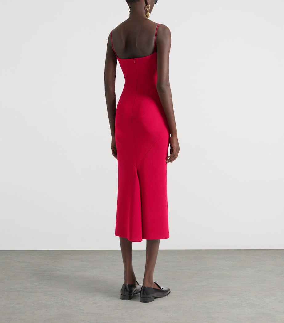 Givenchy Womens Sliced Kick-Back Midi Dress Image 3