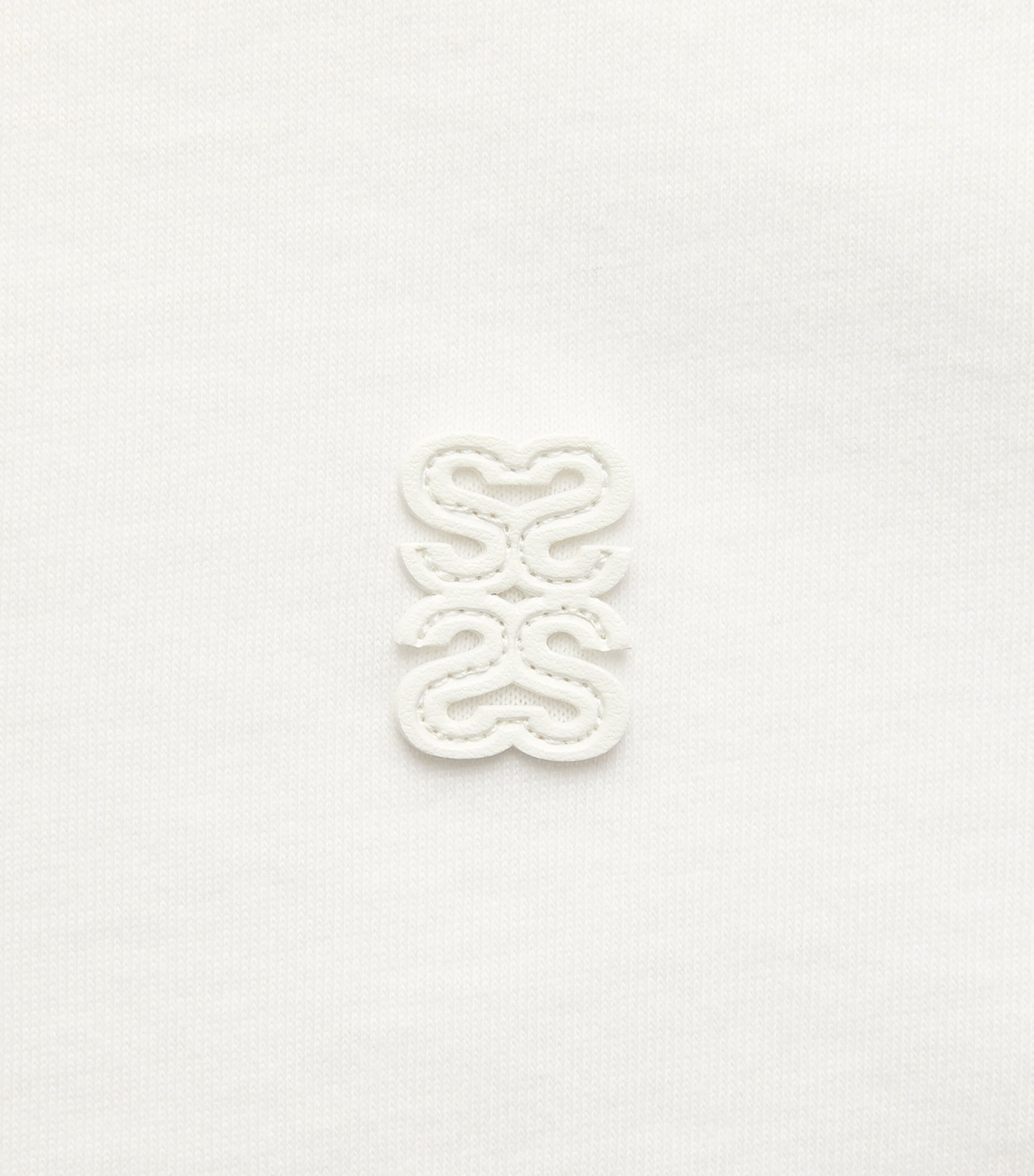 Sandro Paris Mens Cotton Logo-Patch T-Shirt White Image 6