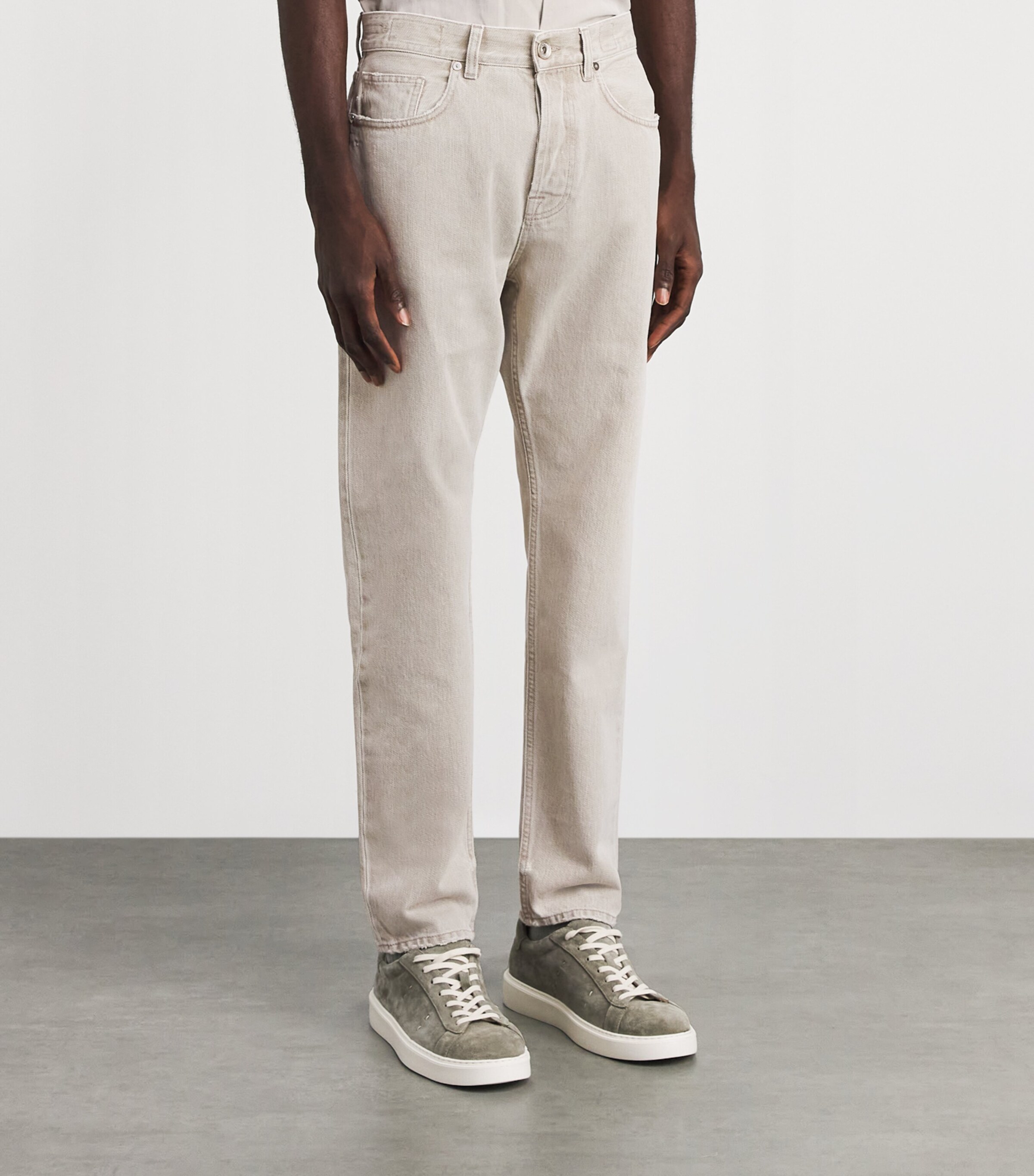 Eleventy Mens Cotton Slim Jeans Cardamomo Chiaro Image 4
