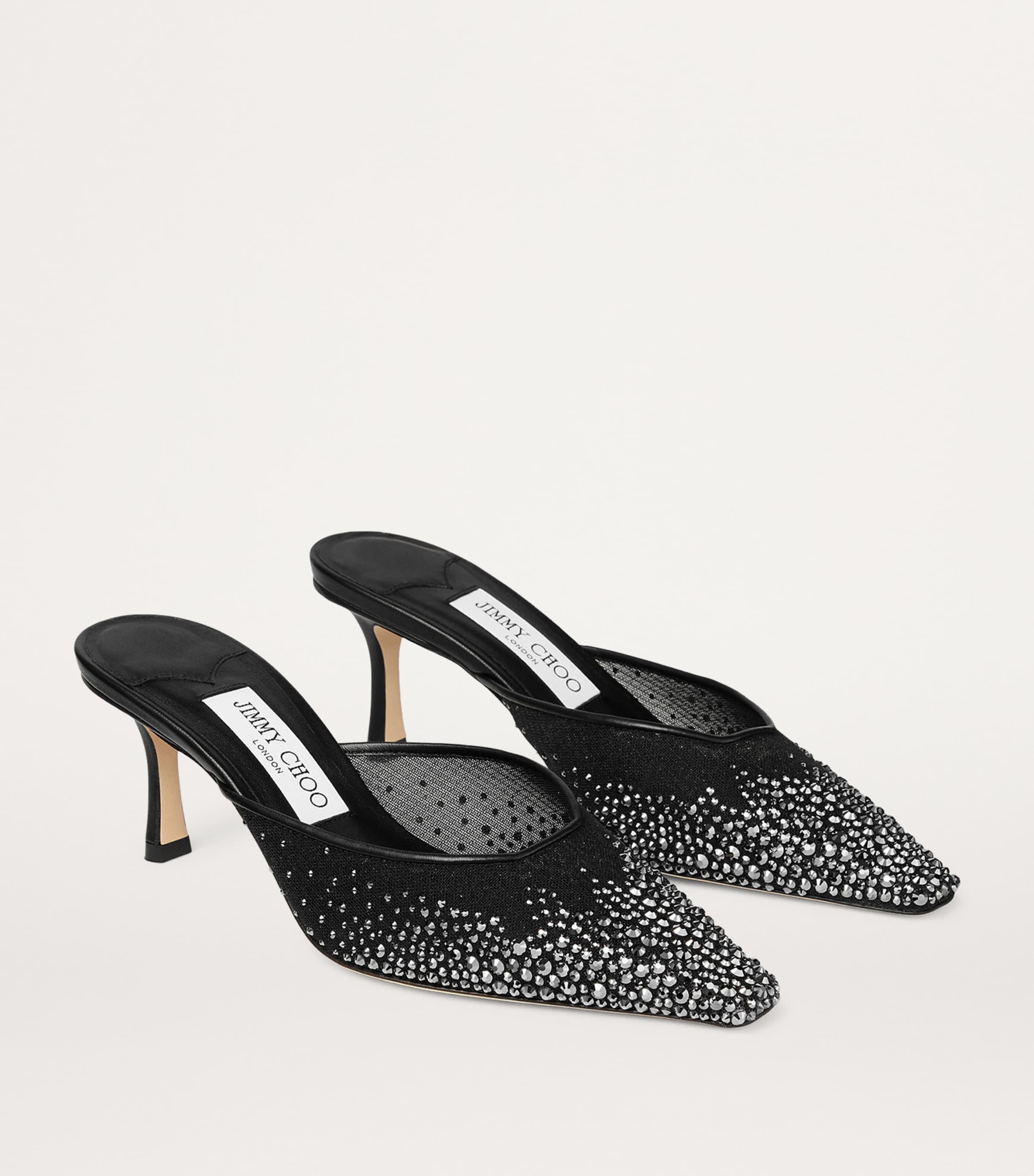 Vivi 65 Mesh Embellished Mules BLACK/SMOKE Image 4