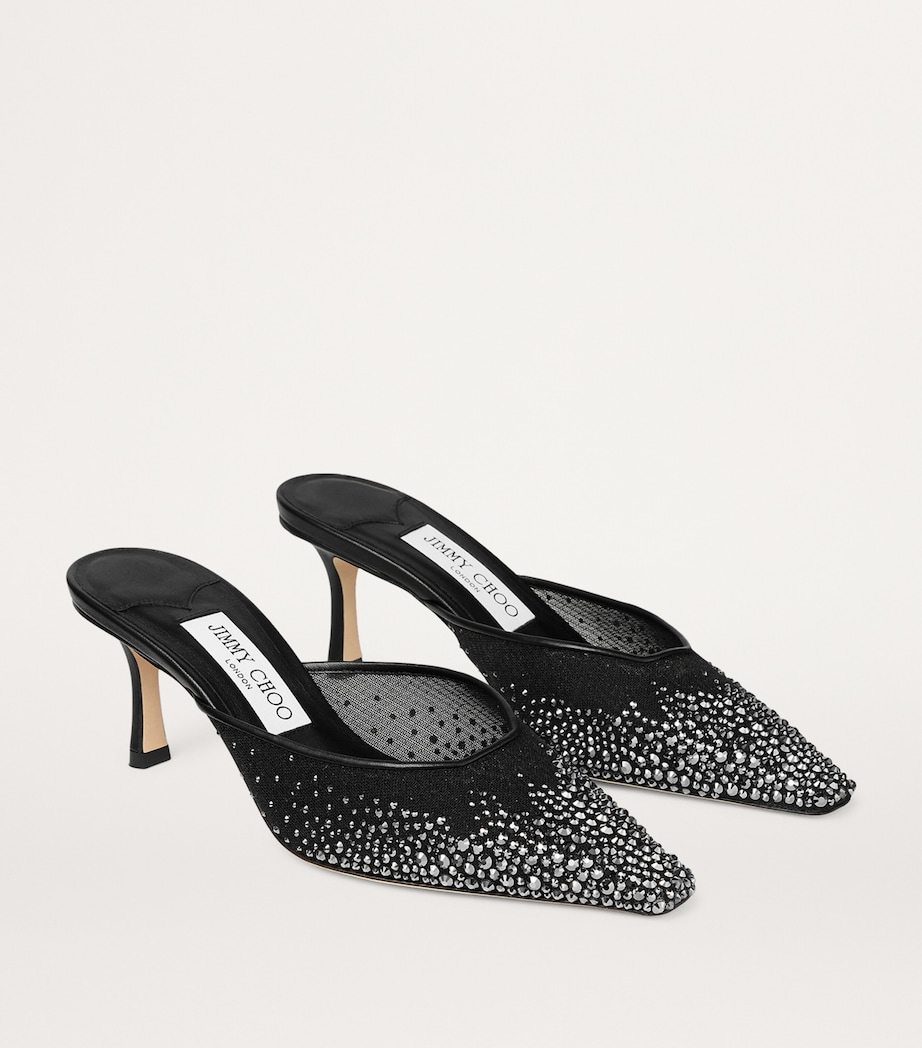Vivi 65 Mesh Embellished Mules BLACK/SMOKE Image 4