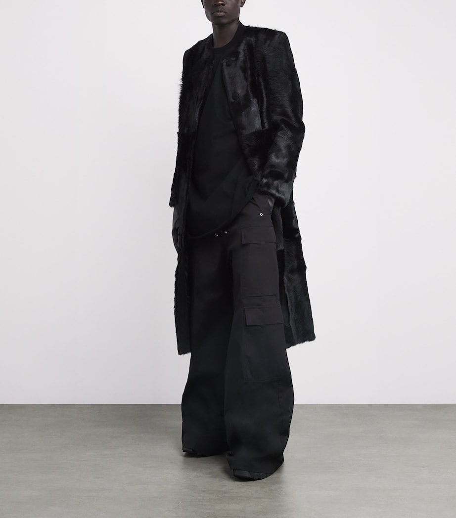 Rick Owens Mens Cotton Tommy T-Shirt Black/ Image 2
