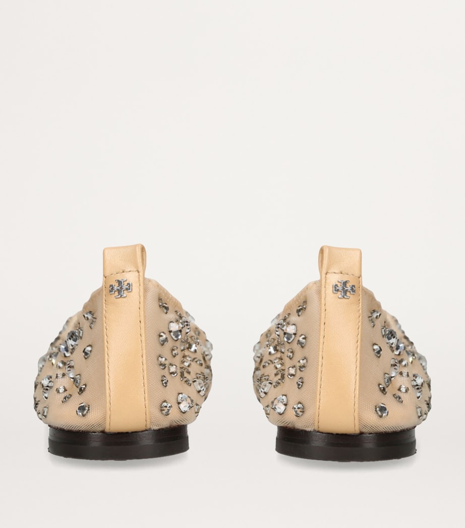 Tory Burch Embellished Ballet Flats White Image 2
