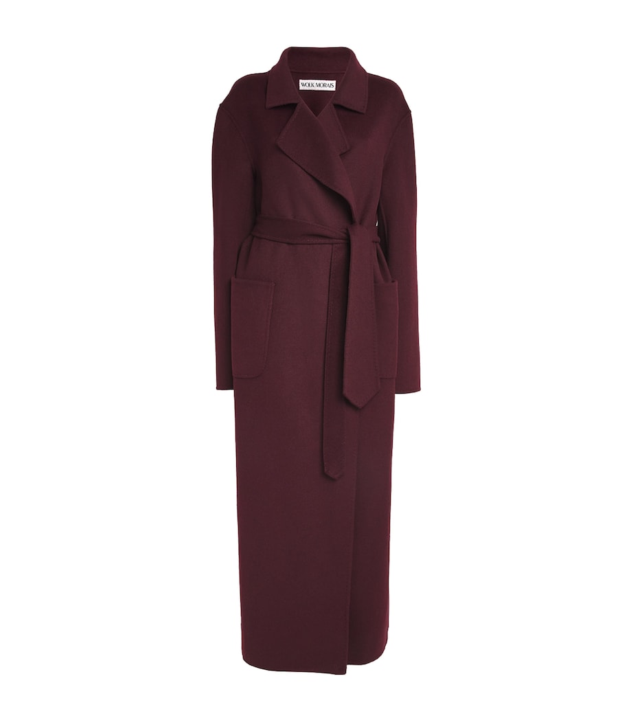 Cashmere On Set Wrap Coat MERLOT Image 1