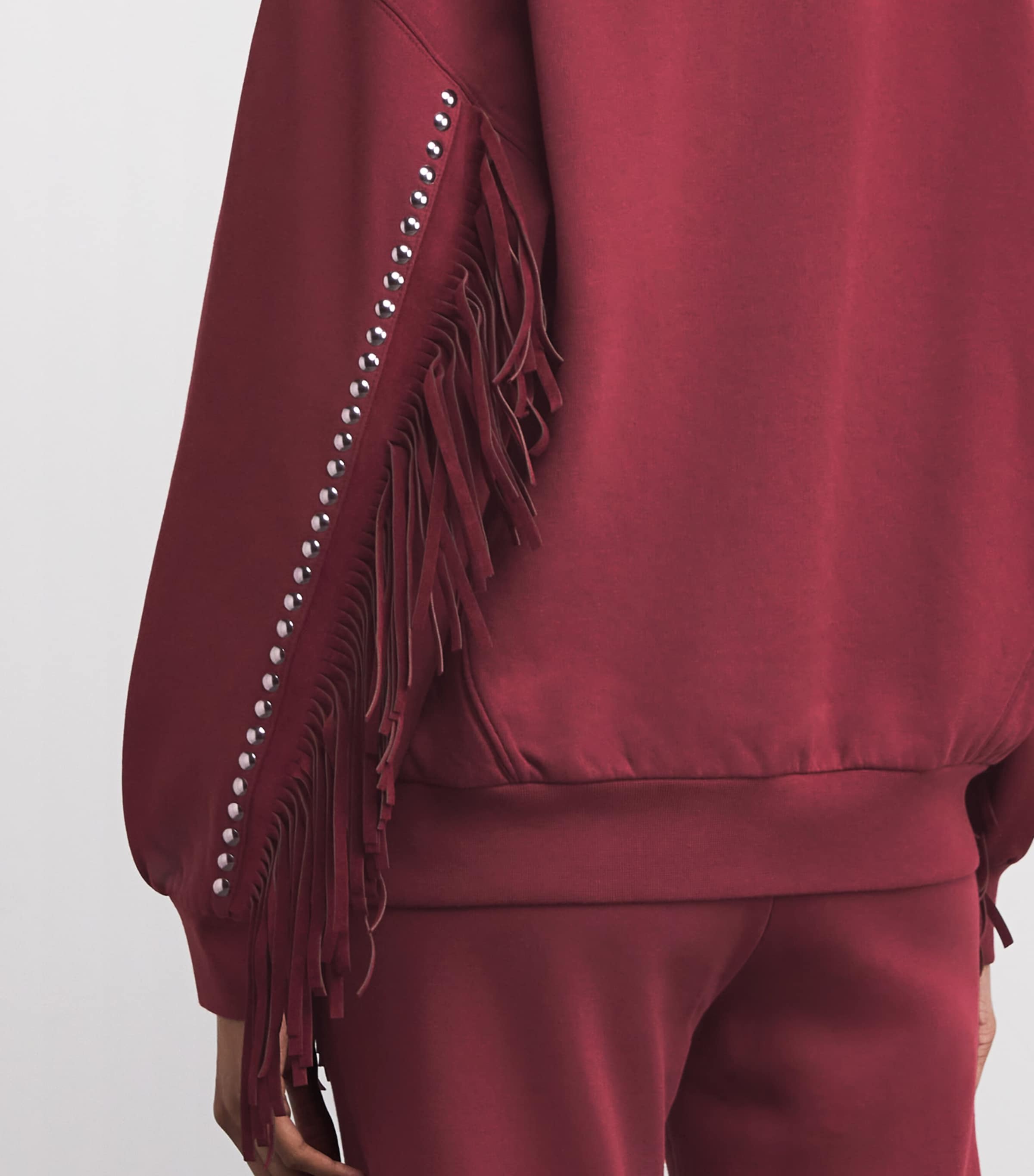 Organic Cotton-Blend Frenzy Sweatshirt 4748 VINO ROSSO Image 6