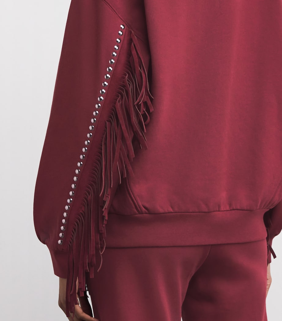 Organic Cotton-Blend Frenzy Sweatshirt 4748 VINO ROSSO Image 6