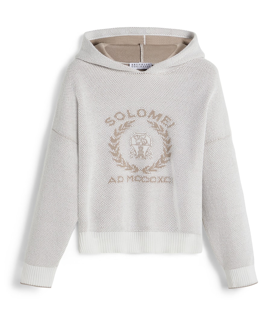 Brunello Cucinelli Kids Cotton Logo Hoodie (8-10 Years) Image 1