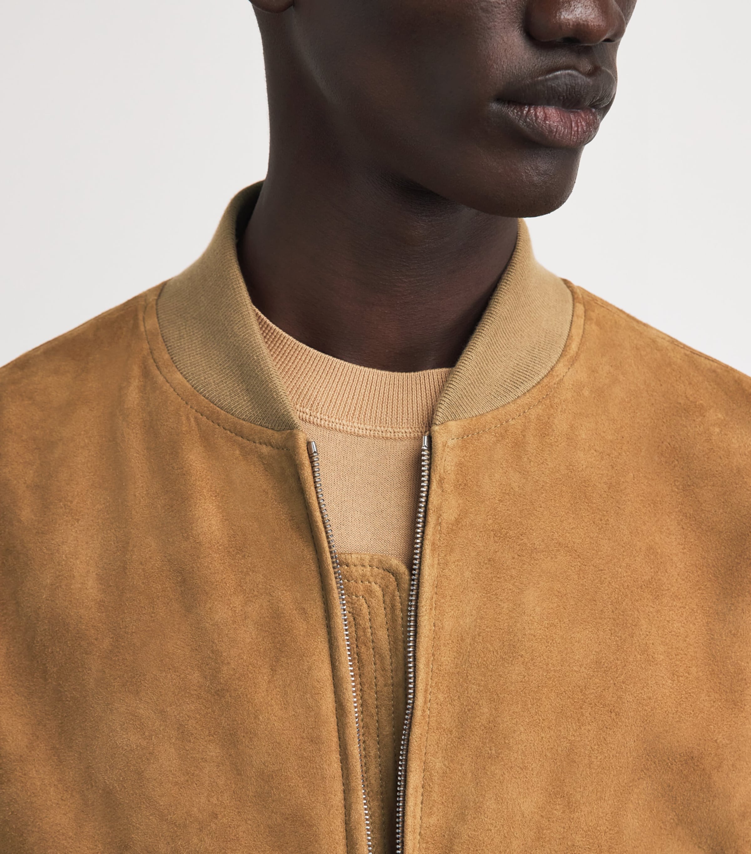 Suede Evans Bomber Jacket 7212ARACHIDE Image 3