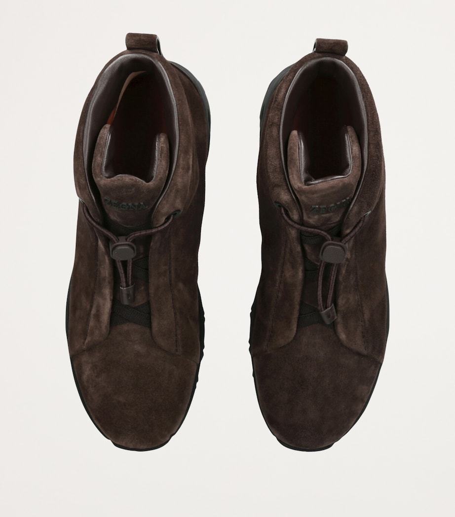 Suede Triple Stitch Vetta Sneakers DARK BROWN Image 4
