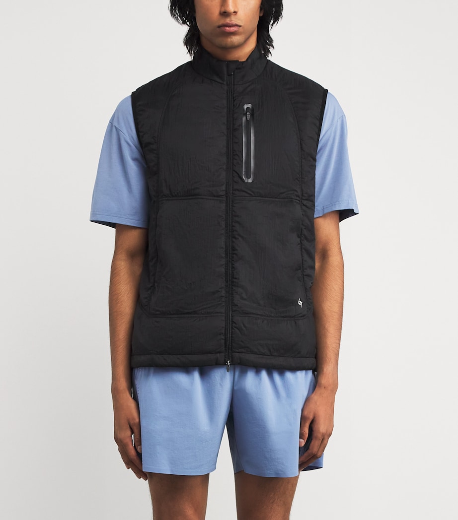 Half-Padded Packable Run Gilet BLACK Image 3