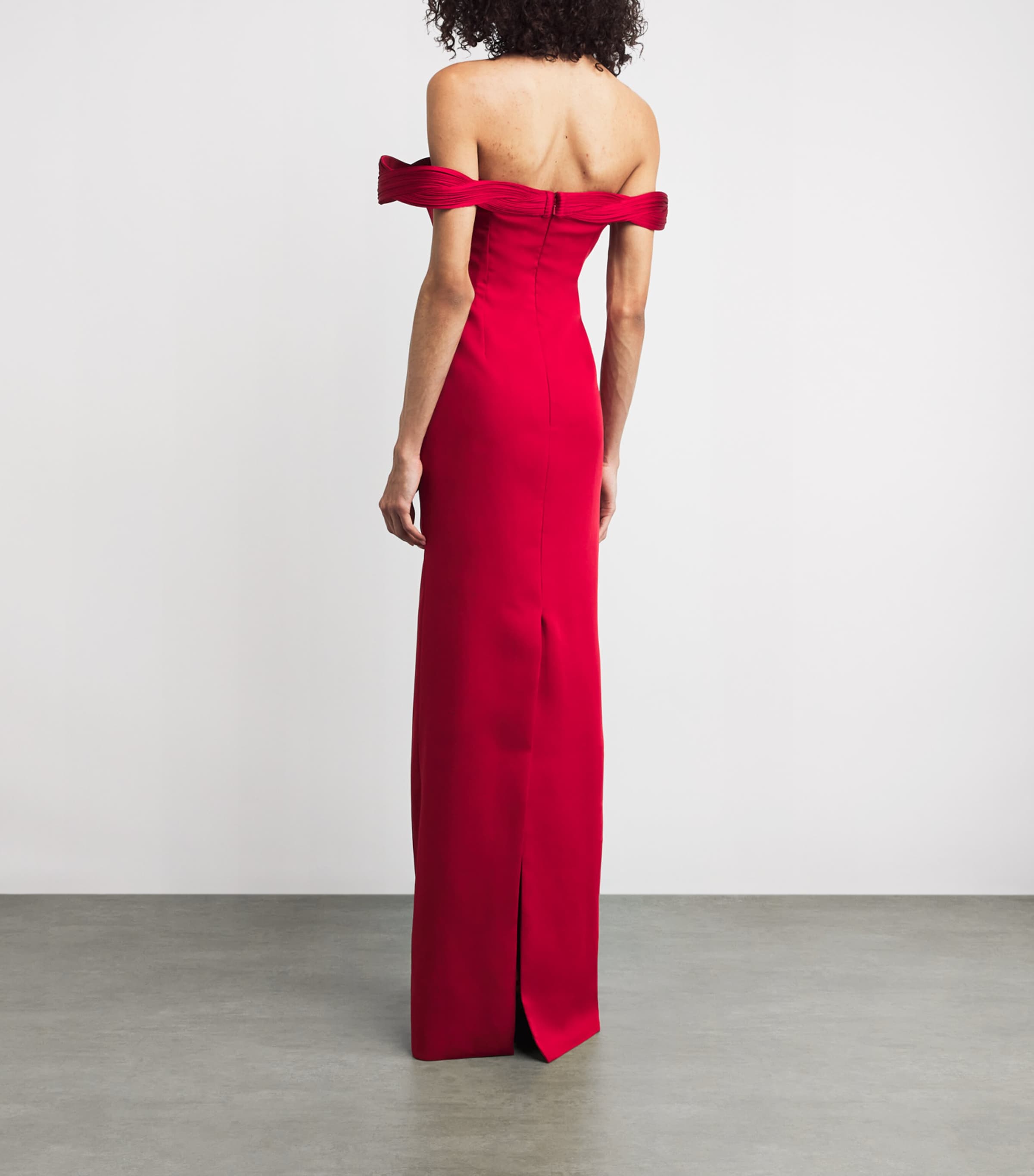 Gaurav Gupta Womens Orbital Column Maxi Dress Rubescent Red Image 3