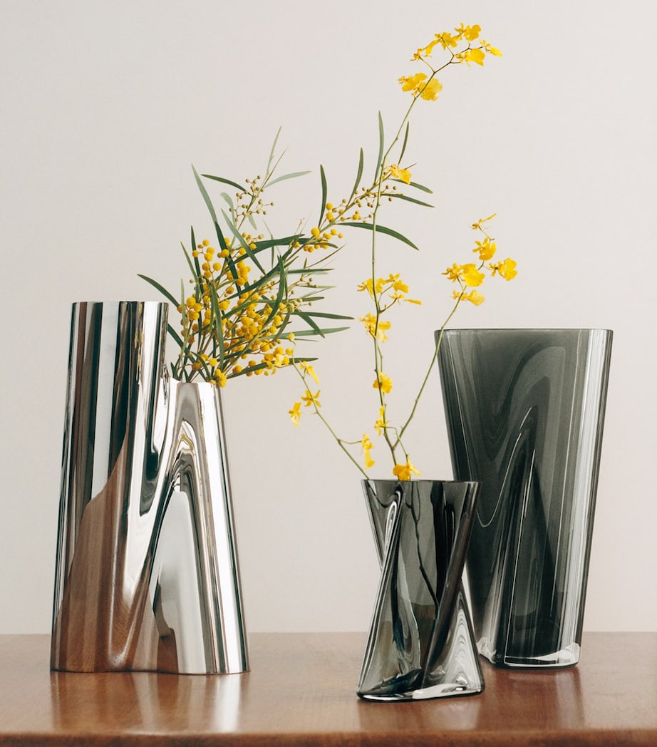 Georg Jensen Small Stainless Steel Lituus Vase (23cm) Silver Image 4