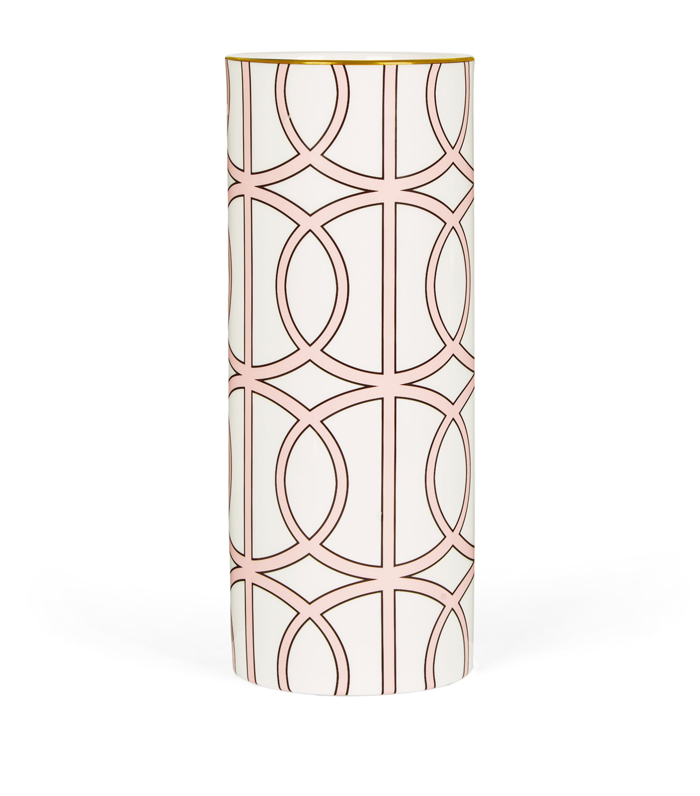 O.W.London Tall Bone China Loop Vase (22.5cm) Blush Image 1