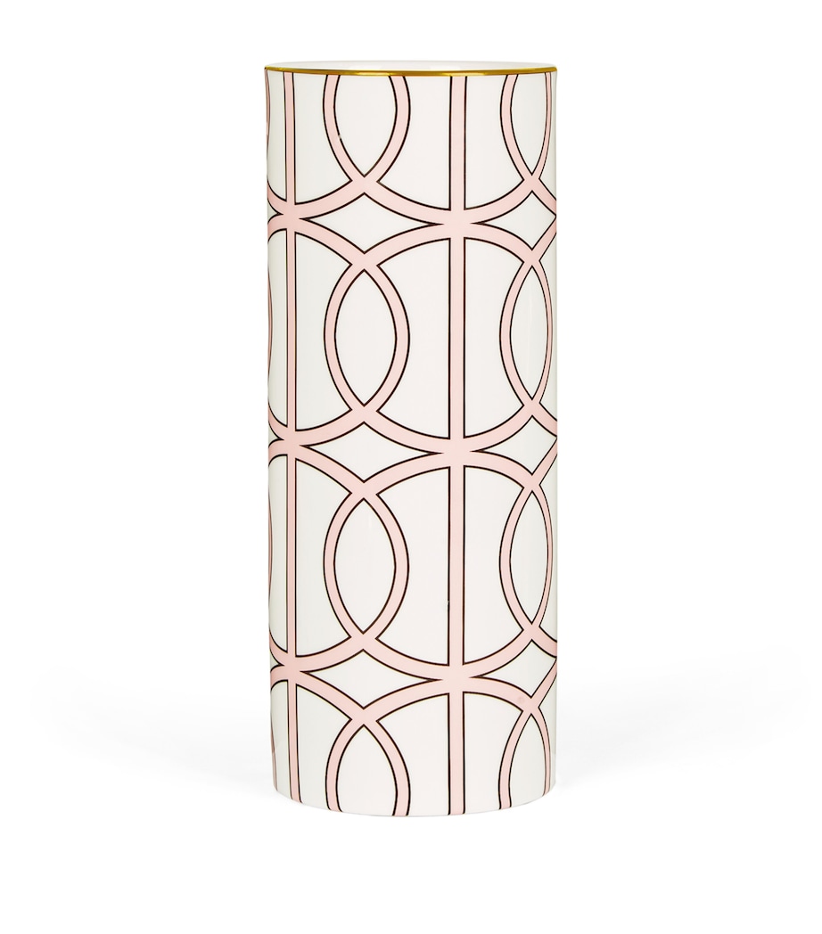 O.W.London Tall Bone China Loop Vase (22.5cm) Blush Image 1