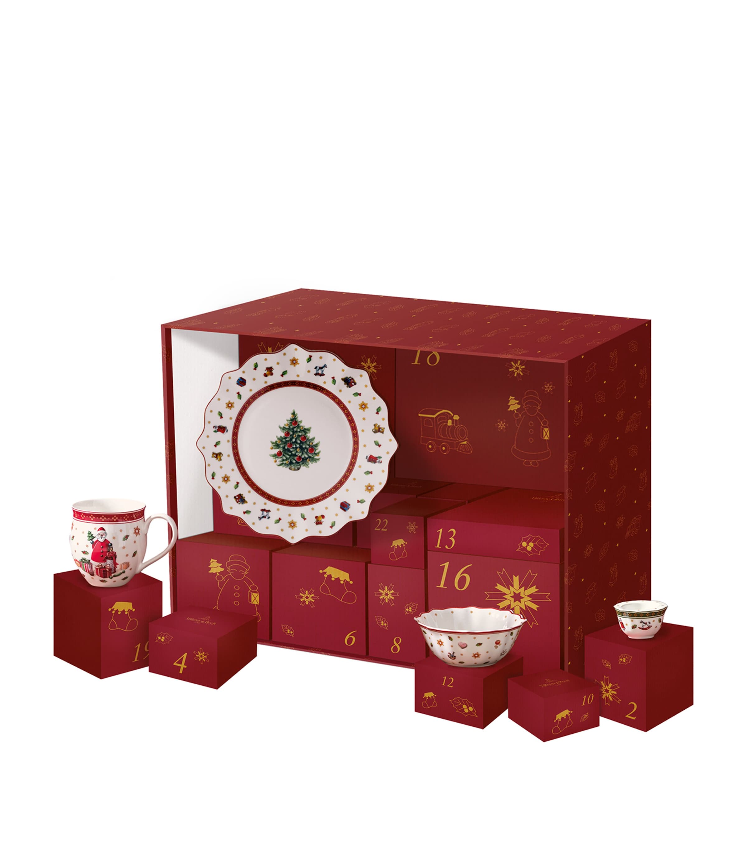 Villeroy & Boch Porcelain Toy's Delight Crockery Advent Calendar In Multi