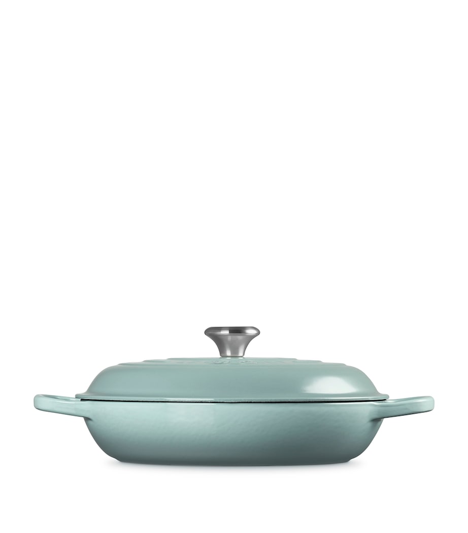 Le Creuset Cast Iron Shallow Casserole Dish (30cm) Sea Salt Image 2