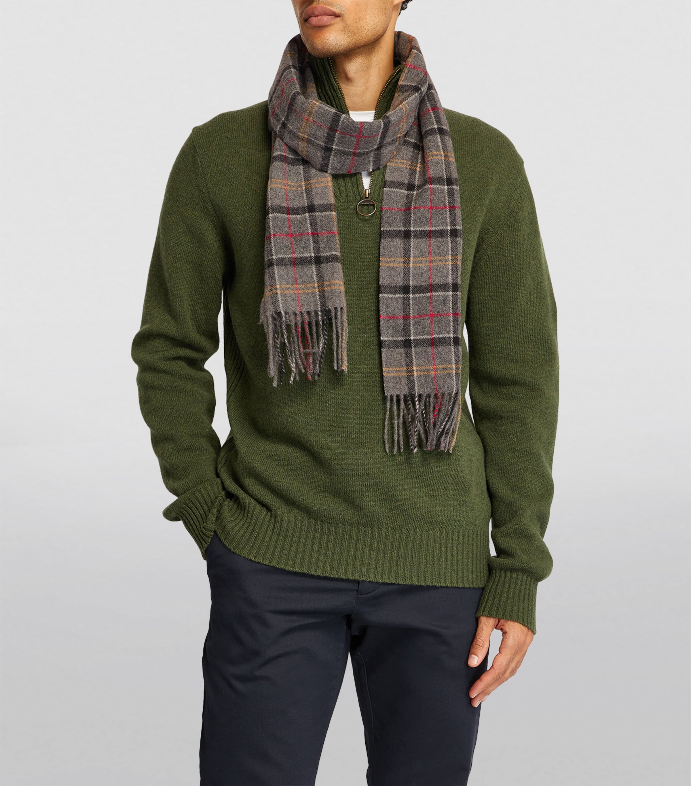 Wool Tartan Scarf MULTI Image 6