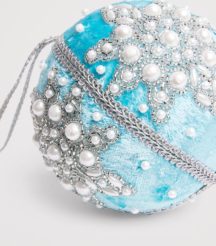 Snowflake-Embellished Bauble BLUE Image 2