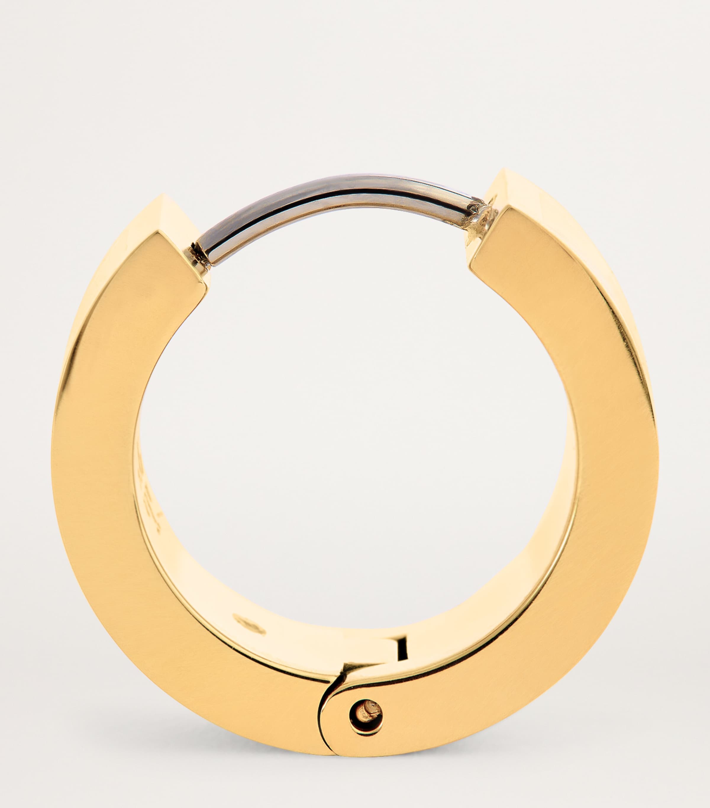 Small Double T Monogram Hoop Earrings TORY GLD / NW IVRY Image 4