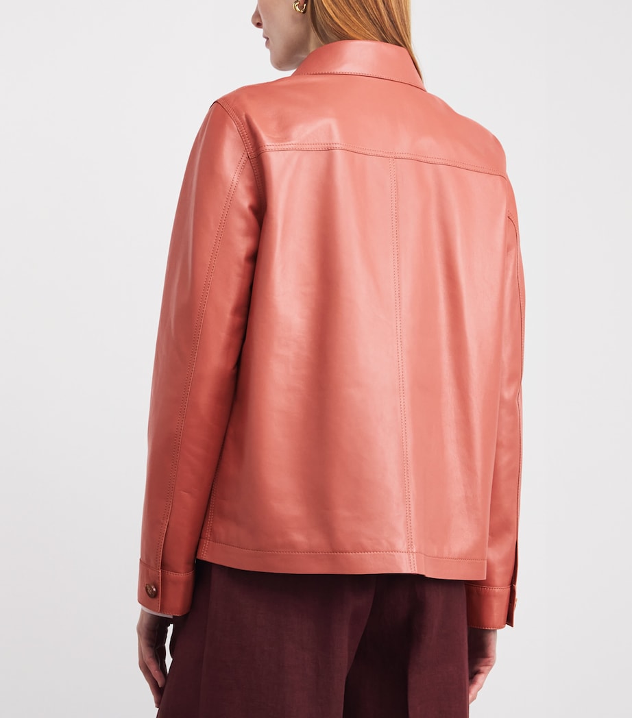 Lambskin Patch-Pocket Jacket DAHLIA Image 4