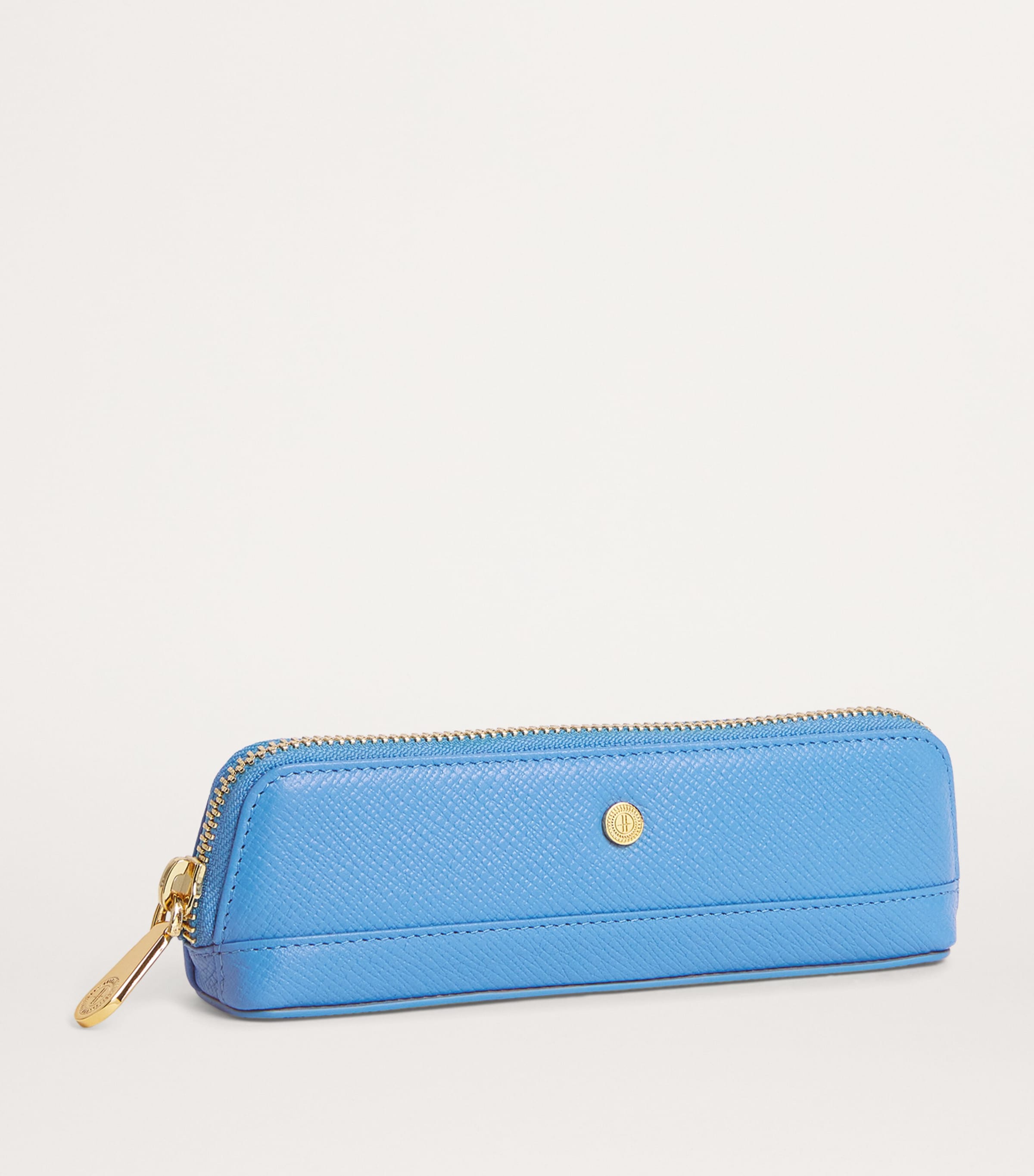 Slim Leather Pencil Case BLUE Image 2