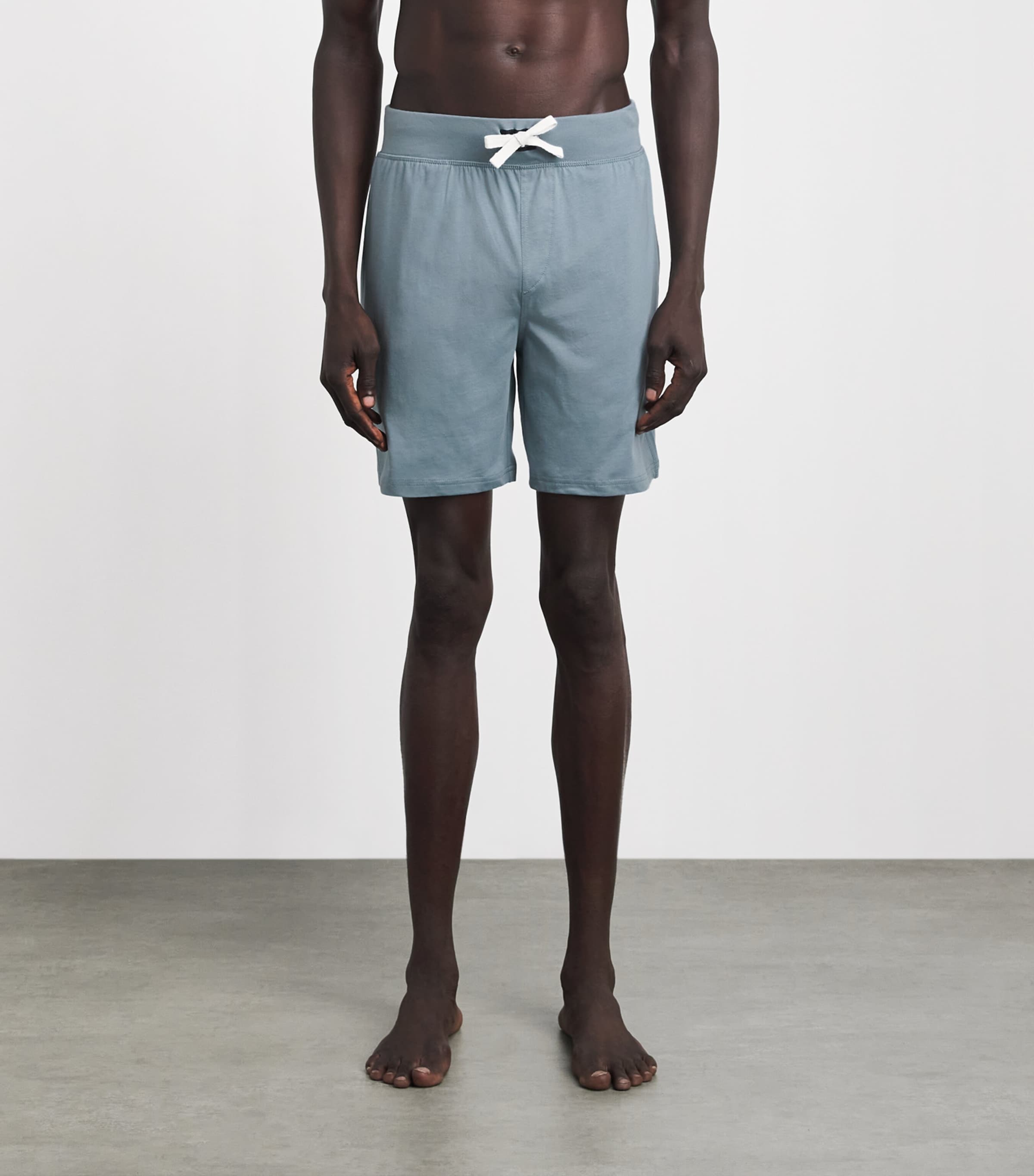 Polo Ralph Lauren Mens Cotton Jersey Pyjama Shorts Cool Grey Blue Image 4