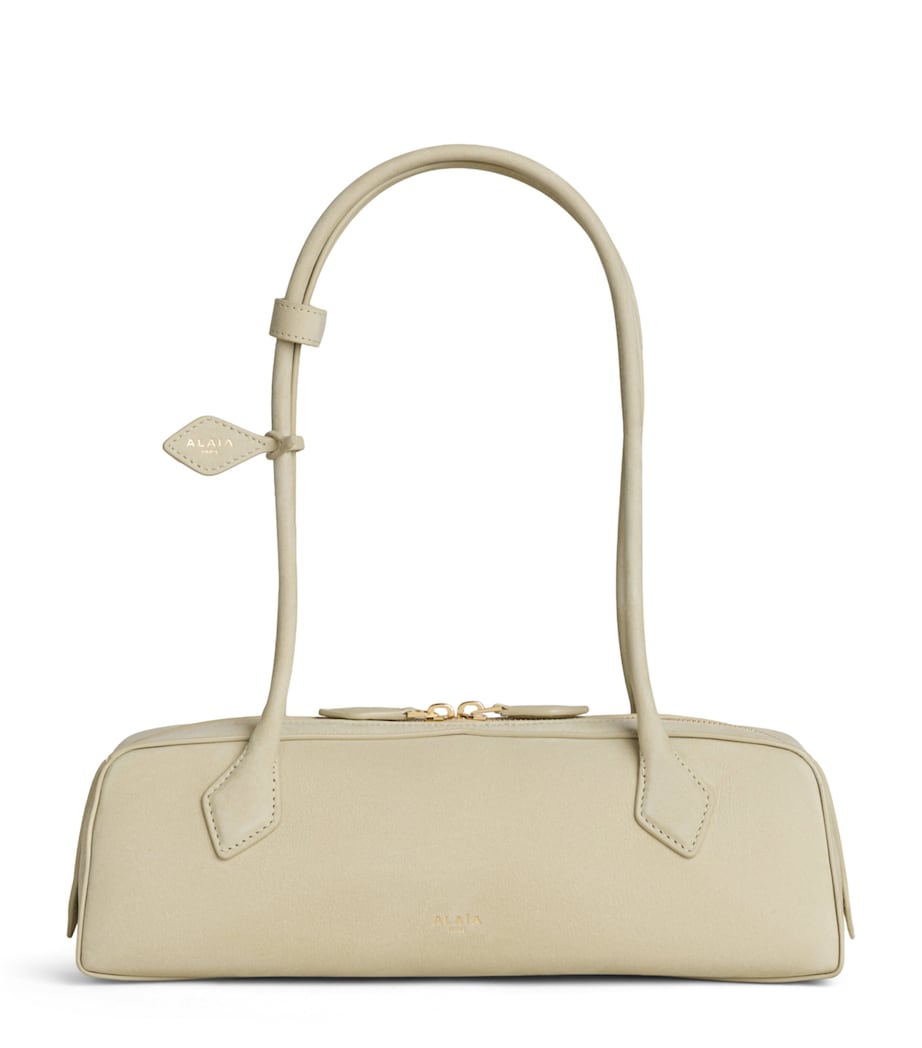Alaïa Medium Leather Le Teckel Shoulder Bag Almond Green Image 1