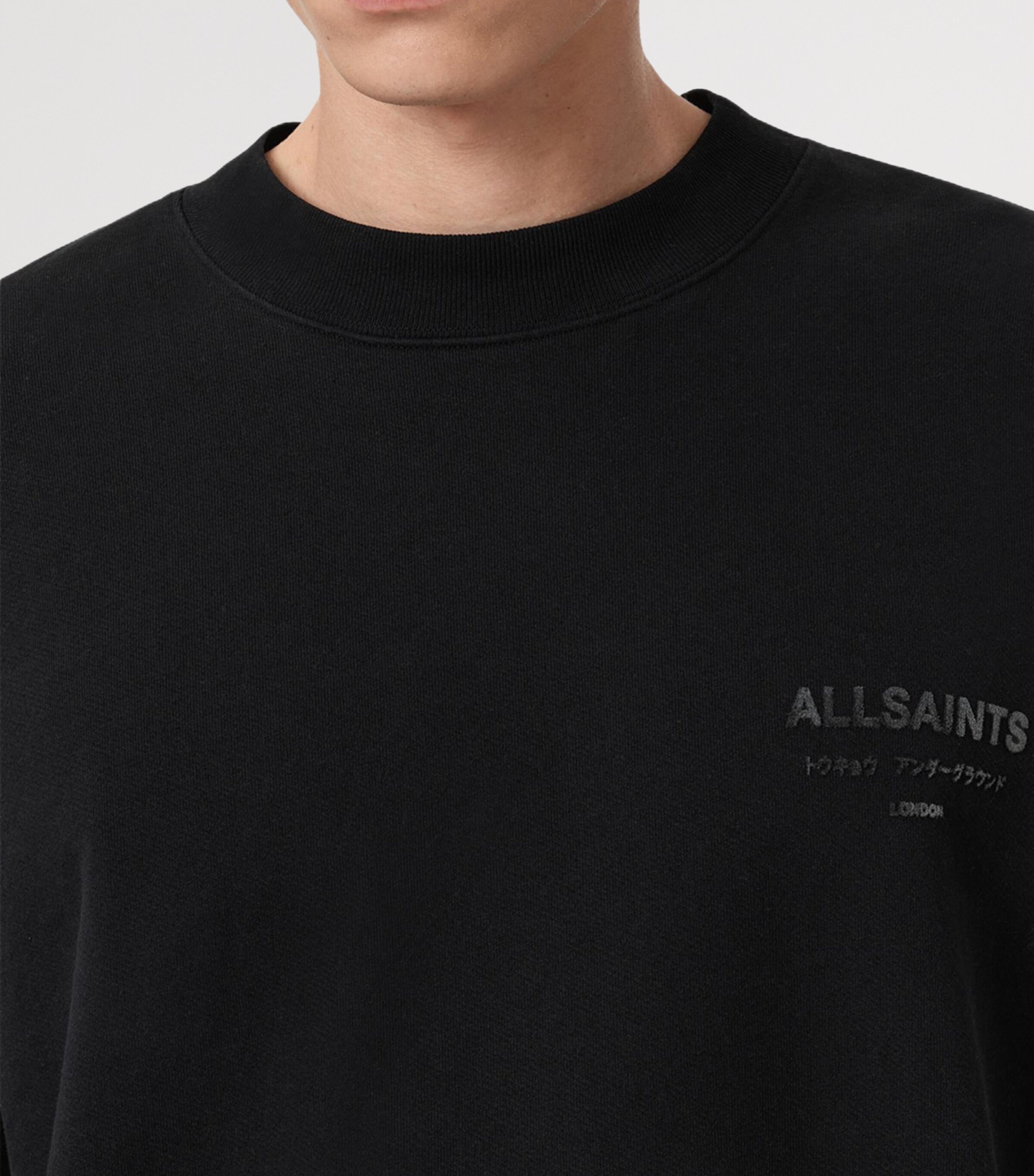 Cotton Xander Sweatshirt JET BLACK Image 6